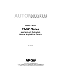 Thumbnail of document Manual - FT100 / FT 300 Float Switch